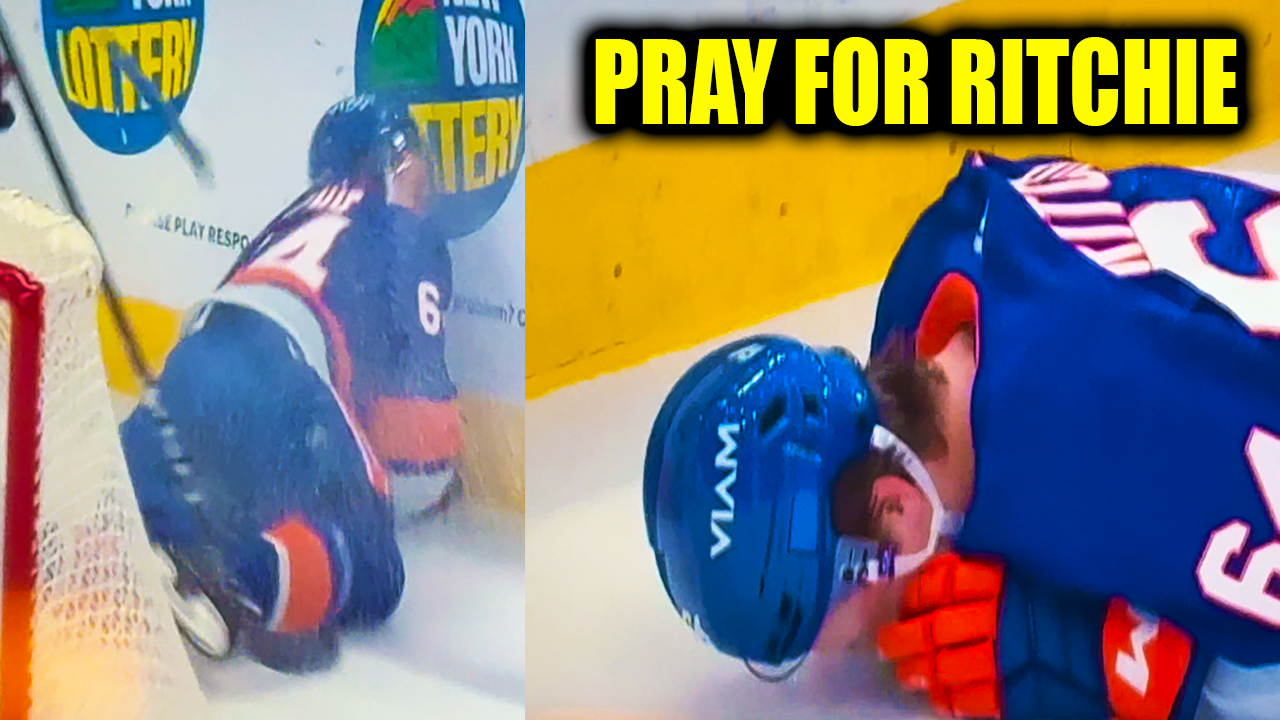 Calum “Cal” Ritchie Injury Head First into Boards | NY Islanders vs Columbus Blue Jackets 2026 Highlights