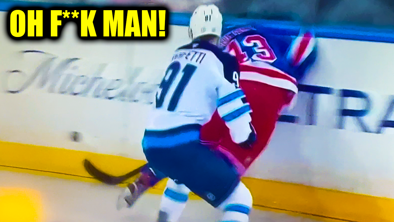 Cole Perfetti Boarding Hit on Conor Sheary No Call Fight Scrum | Rangers vs Jets 2026 Highlights