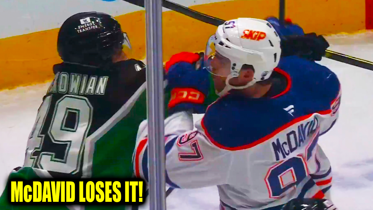 Connor McDavid Justin Hryckowian Fight Scrum | Edmonton Oilers vs Dallas Stars 2026 Highlights