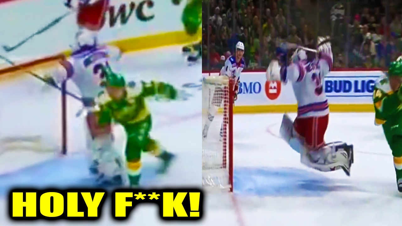 Joel Eriksson Hit on Igor Shesterkin | New York Rangers vs Minnesota Wild 2026 Highlights