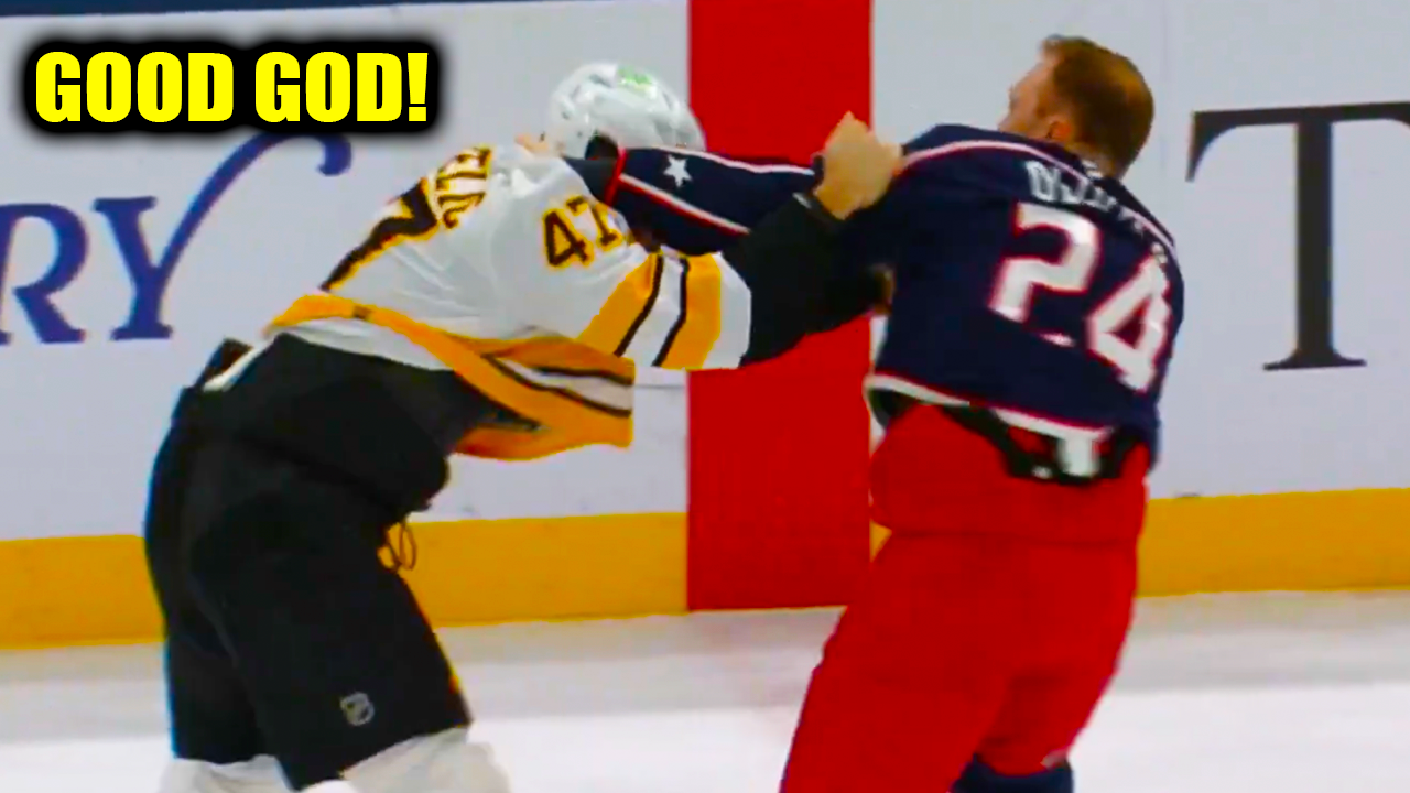 Mark Kastelic Mathieu Olivier Fight Scrap | Columbus Blue Jackets vs Boston Bruins 2026 Highlights