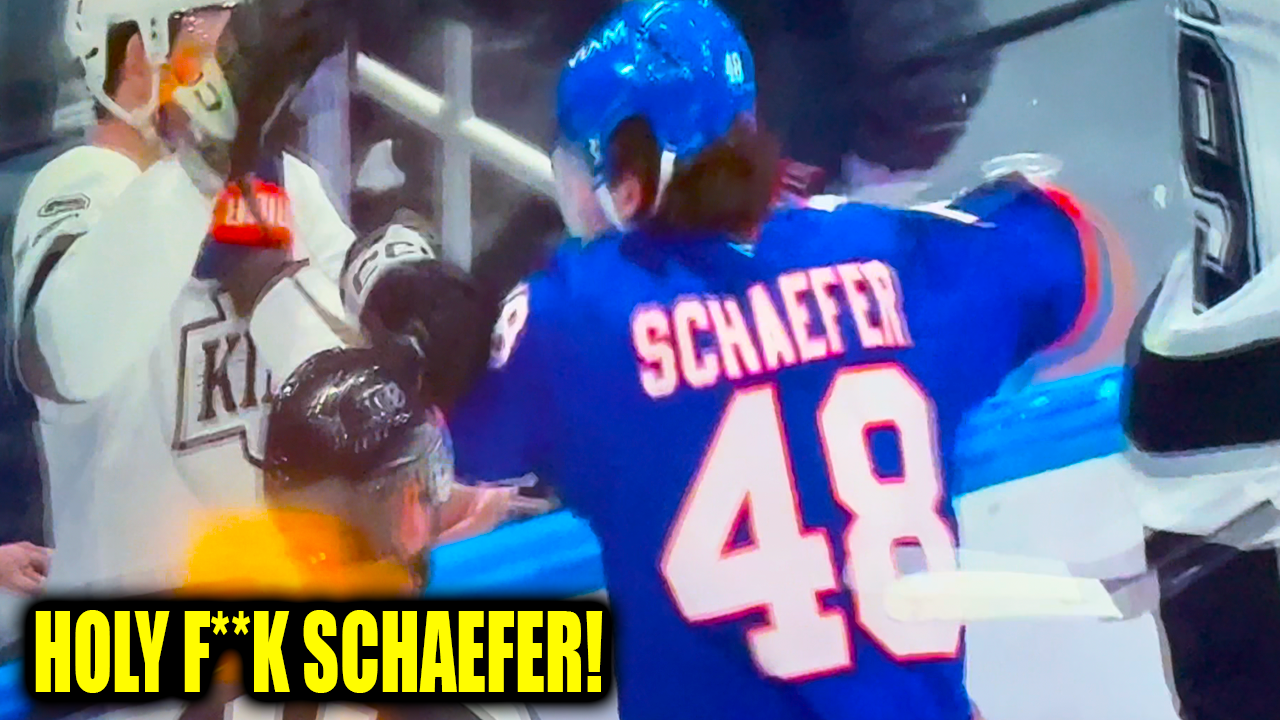 Matthew Schaefer Taylor Ward Fight Scrum | New York Islanders vs LA Kings 2026 Highlights