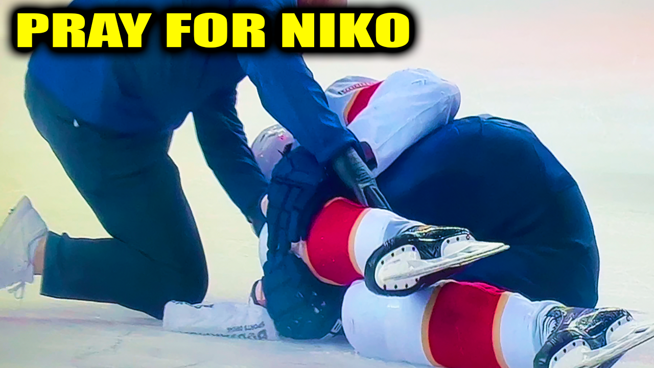 Niko Mikkola Injury from Evan Rodrigues & Ryan Strome | Panthers vs Flames 2026 Highlights