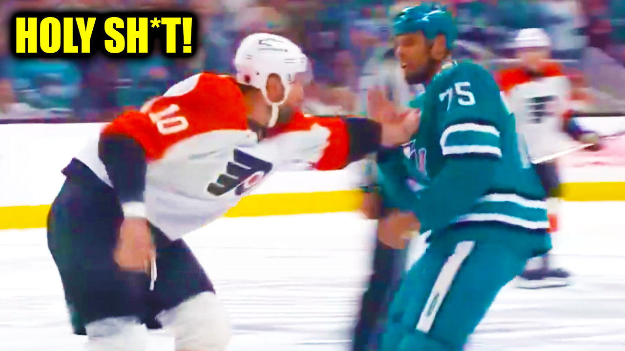 Ryan Reaves Garret Wilson Fight Scrap | Philadelphia Flyers vs San Jose Sharks 2026 Highlights