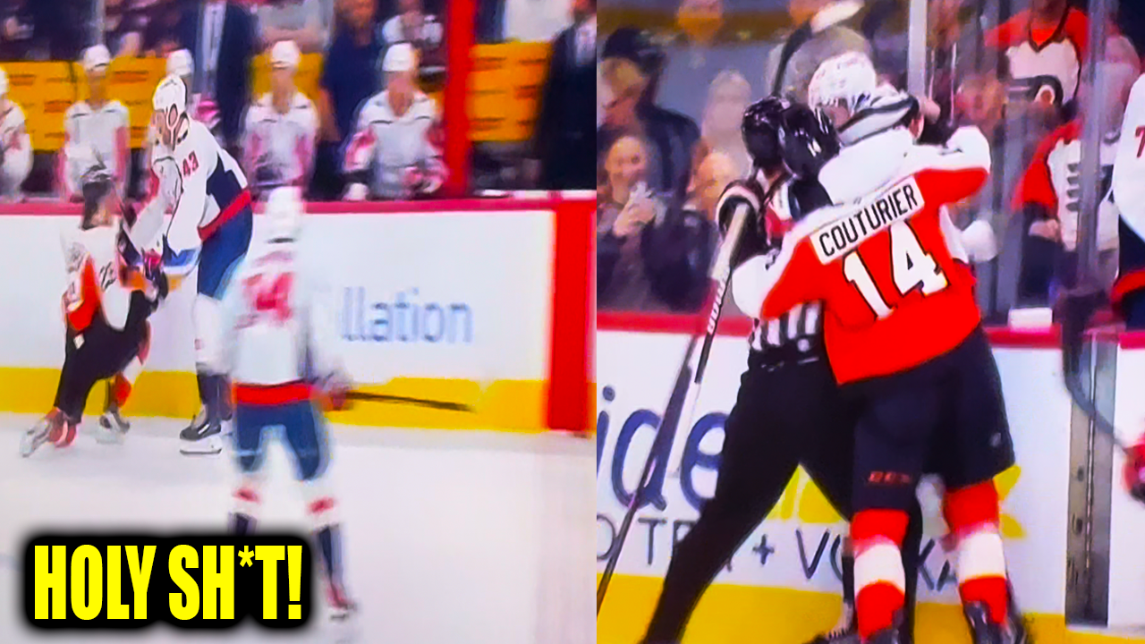 Tom Wilson Sean Couturier Fight After Hit on Nikita Grebenkin | Capitals vs Flyers 2026 Highlights