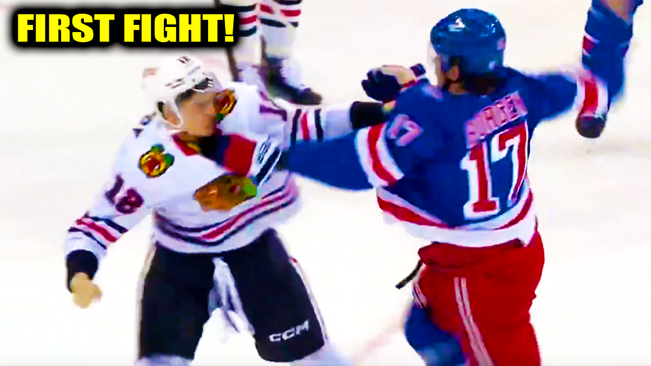 Will Borgen Sacha Boisvert First Fight Scrap | New York Rangers vs Chicago Blackhawks 2026 Highlights