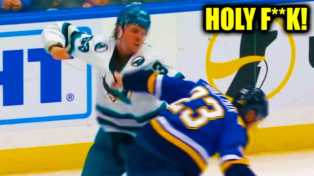 Zack Ostapchuk Instigator Misconduct Against Logan Mailloux Fight | Sharks vs Blues 2026 Highlights