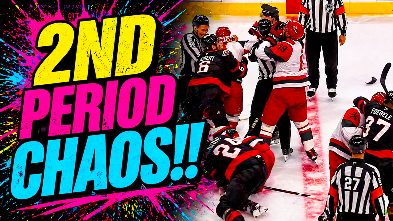2nd Period Fight Scrum Tkachuk, Walker, Deslauriers, Greig | Senators vs Hurricanes 2026 Highlights