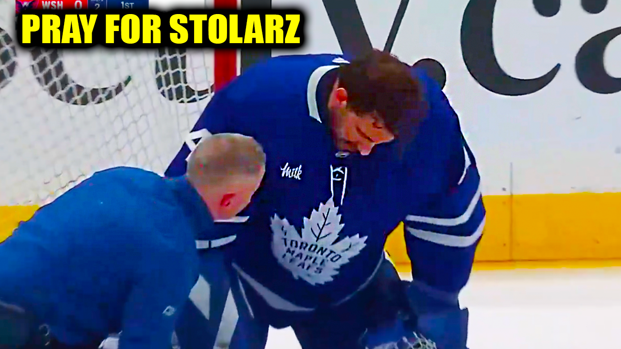 Anthony Stolarz Injury exits the game in some serious pain | Maple Leafs vs Capitals 2026 Highlights