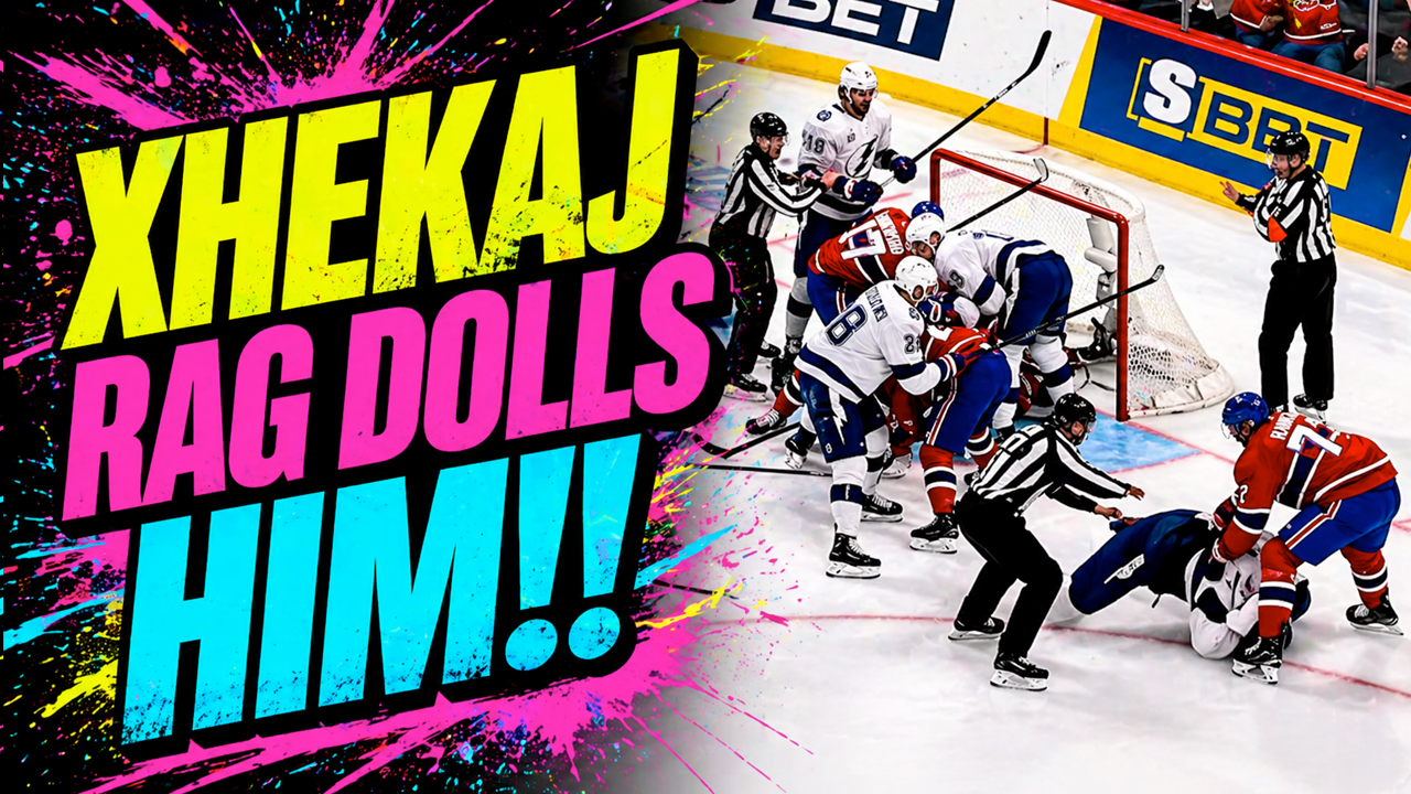 Arber Xhekaj Drags Emil Lilleberg Fight | Montreal Canadiens vs Tampa Bay Lightning 2026 Highlights