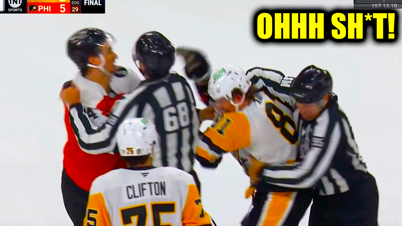 Ben Kindel Porter Martone Fight Scrum | Pittsburgh Penguins vs Philadelphia Flyers 2026 Highlights