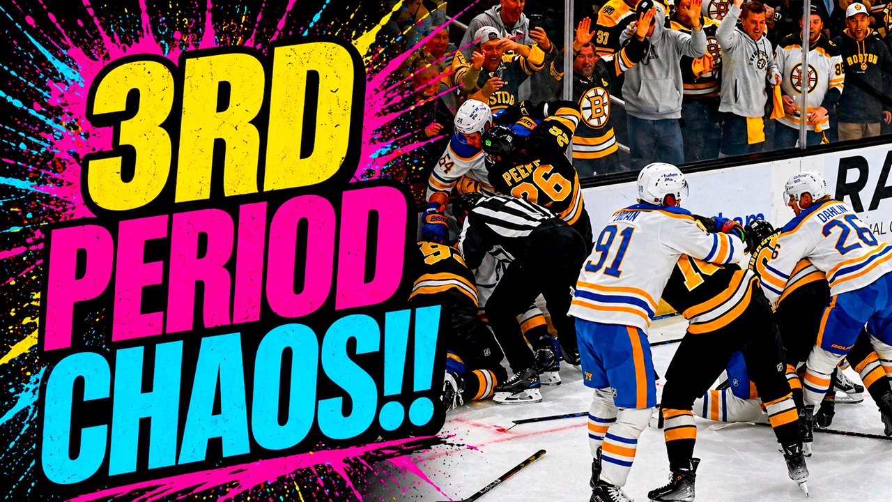 David Pastrnak Ejected Boston & Buffalo 3rd Period Fight Scrum | Sabres vs Bruins 2026 Highlights