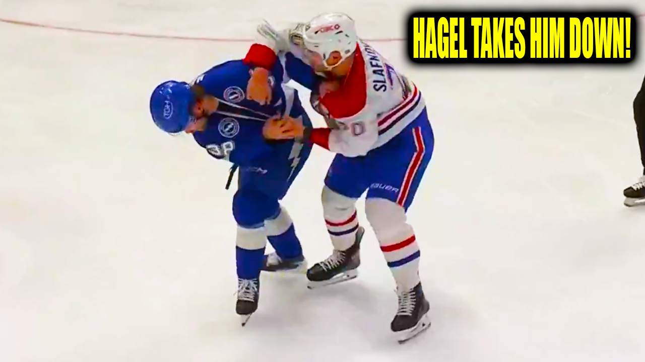 Brandon Hagel Juraj Slafkovsky Fight Scrap | Tampa Bay Lightning vs Montreal Canadiens 2026 Highlights