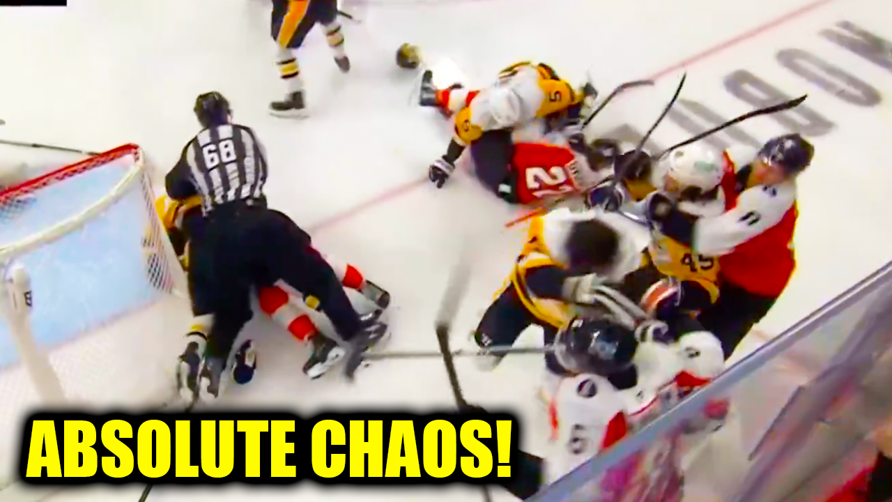 Bryan Rust Travis Konecny Fight Scrum | Philadelphia Flyers vs Pittsburgh Penguins 2026 Highlights