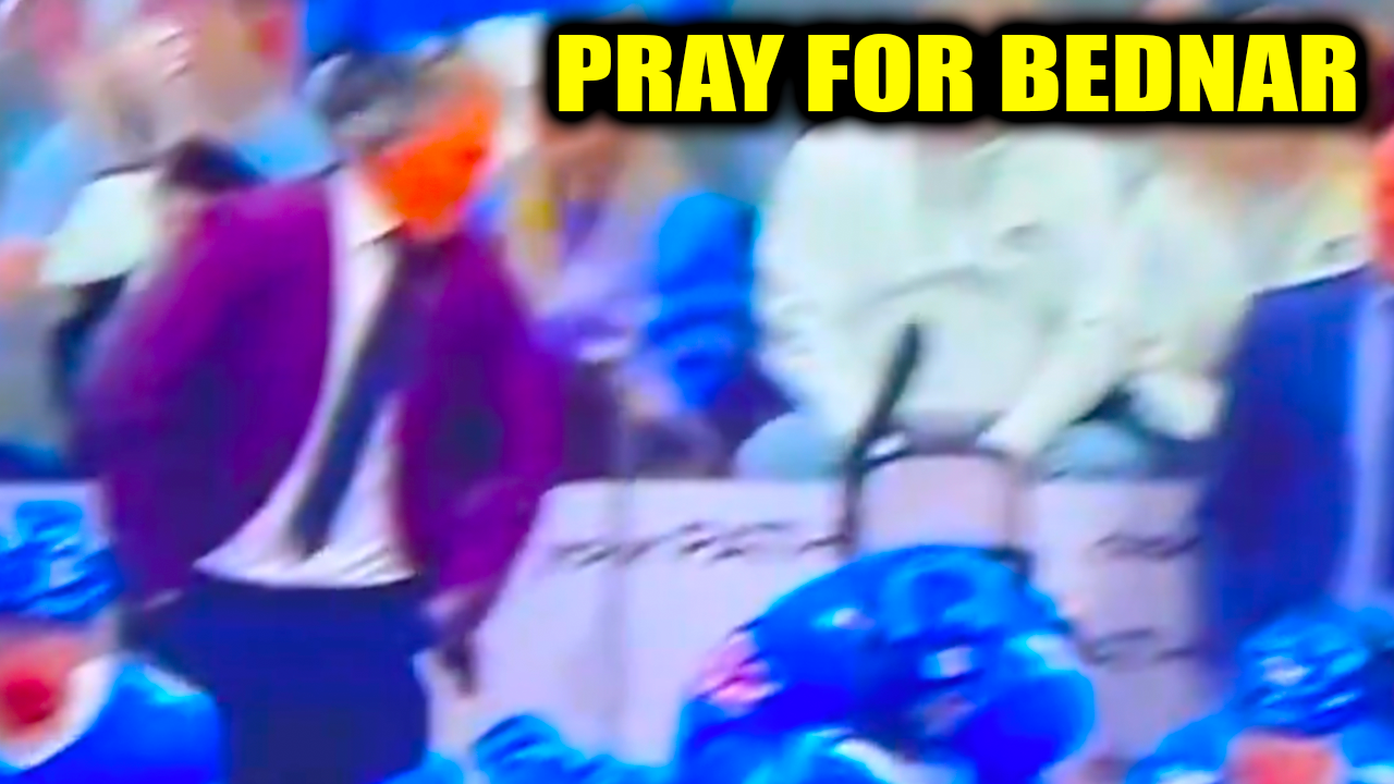 Coach Jared Bednar Hit in Face with Puck by Keegan Kolesar | Golden Knights vs Avalanche 2026 Highlights