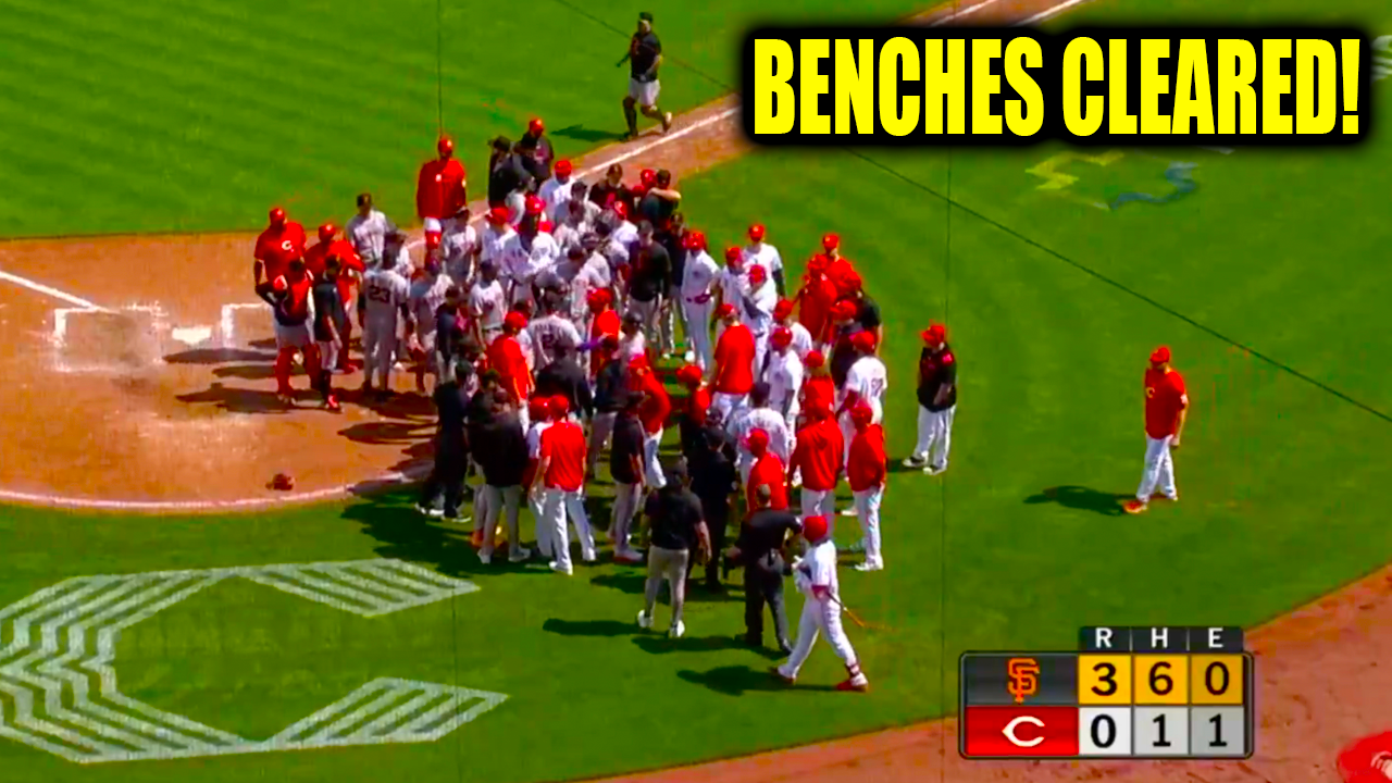 Erik Miller Sal Stewart Benches Clearing | Cincinnati Reds vs San Francisco Giants 2026 Highlights