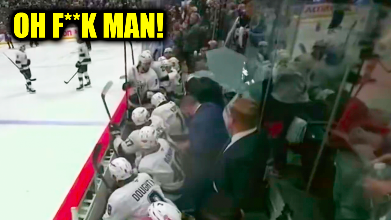 Glass Breaks on Kings Bench Falls on DJ Smith | LA Kings vs Colorado Avalanche 2026 Highlights