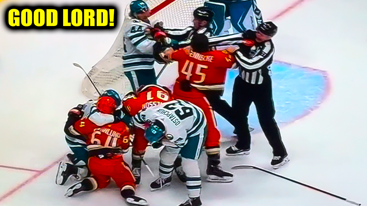 Kiefer Sherwood Beckett Sennecke Fight Scrap | Anaheim Ducks vs San Jose Sharks 2026 Highlights