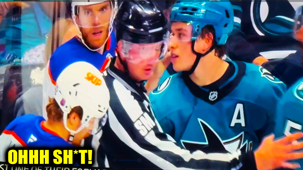 Macklin Celebrini Connor McDavid Collision Scrum | San Jose Sharks vs Edmonton Oilers 2026 Highlights
