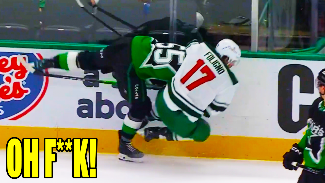 Marcus Foligno Take Down on Thomas Harley Double Minor | Wild vs Dallas Stars 2026 Highlights