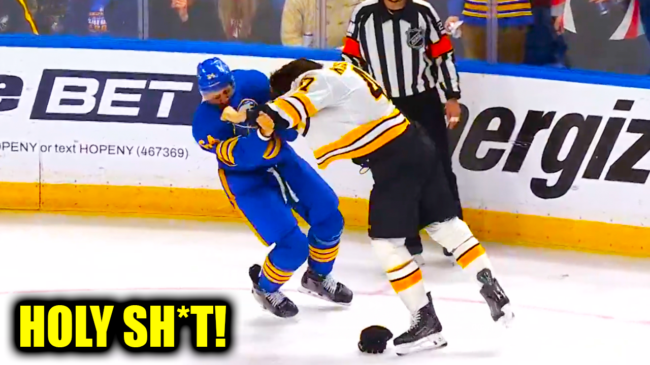 Mark Kastelic Logan Stanley Fight Scrap | Buffalo Sabres vs Boston Bruins 2026 Highlights
