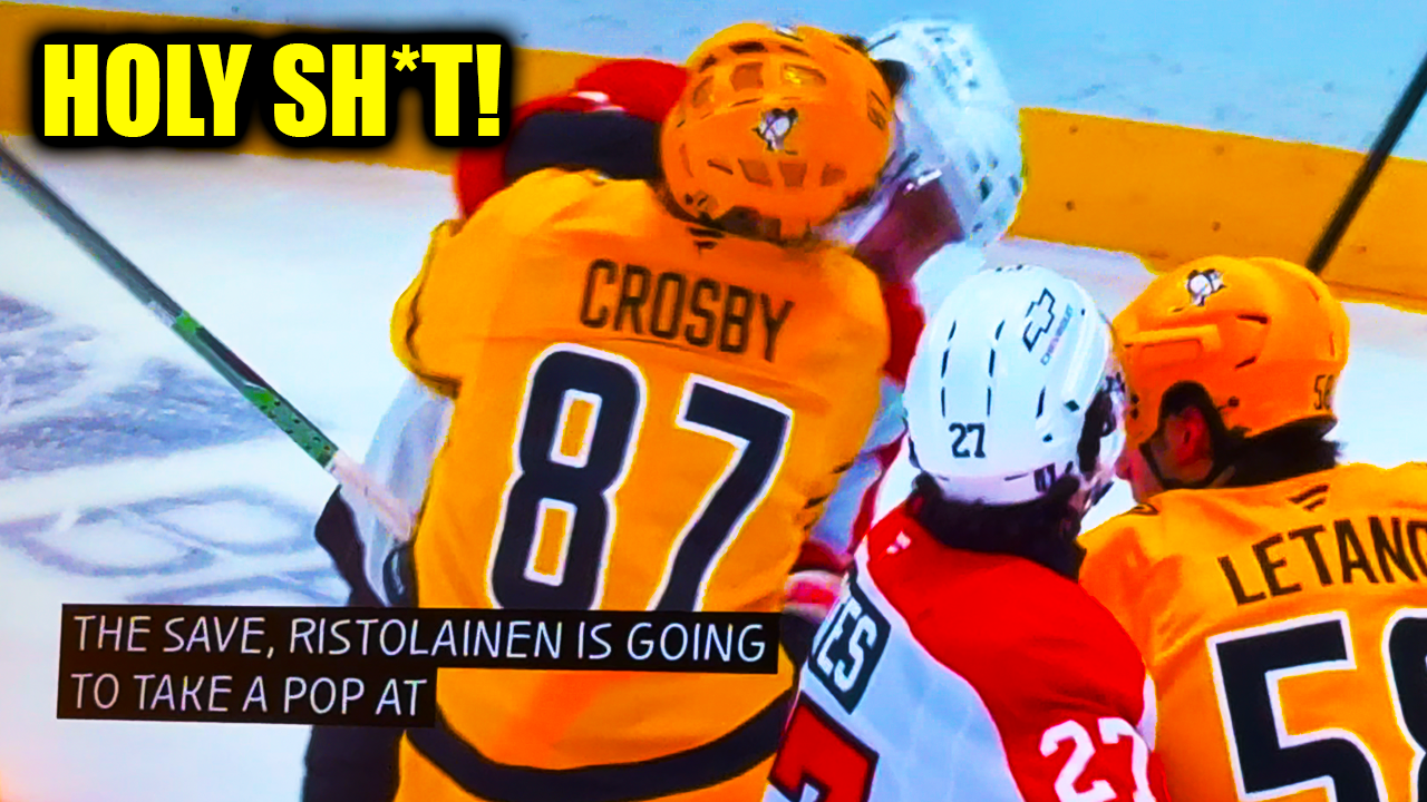 Rasmus Ristolainen Punches Sidney Crosby Fight | Flyers vs Penguins 2026 Playoffs Highlights