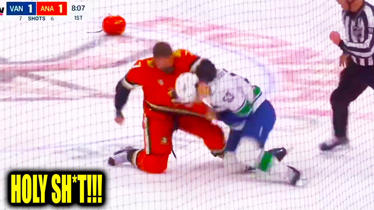 Teddy Blueger Radko Gudas Fight Scrap | Vancouver Canucks vs Anaheim Ducks 2026 Highlights
