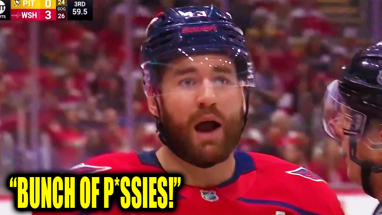 Tom Wilson hot mic arguing w/ Elmer Soderblom “Bunch of P*SSIES!” | Capitals vs Penguins Highlights