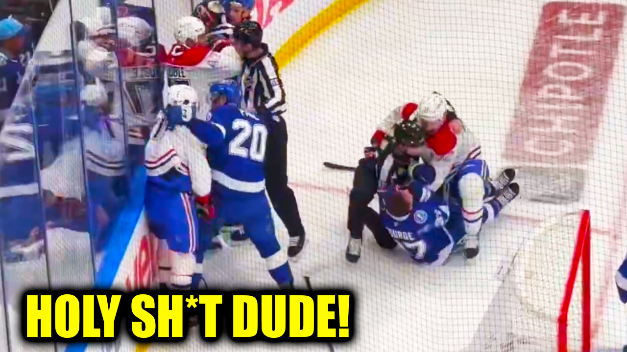 Yanni Gourde Arber Xhekaj Fight Scrap | Montreal Canadiens vs Tampa Bay Lightning 2026 Highlights