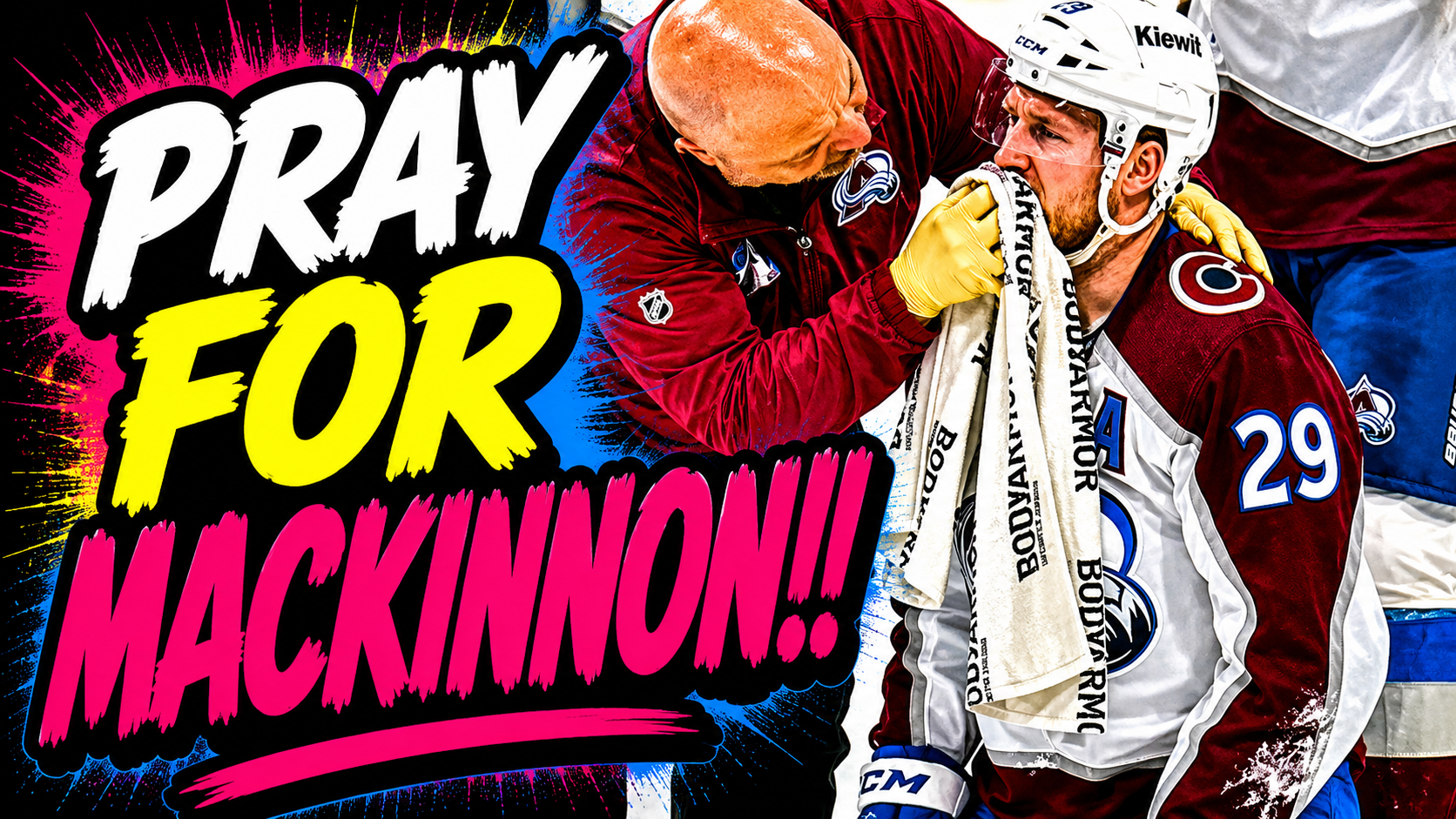 Nathan MacKinnon Injury Hit in Face with Puck | Colorado Avalanche vs Minnesota Wild 2026 Highlights
