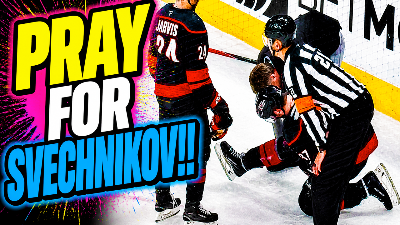 Andrei Svechnikov Injury Tied Up with Porter Martone | Flyers vs Hurricanes 2026 Highlights