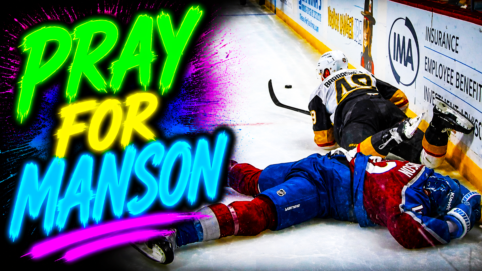 Josh Manson Injury Head First into Boards | Vegas Golden Knights vs Colorado Avalanche 2026 Highlights