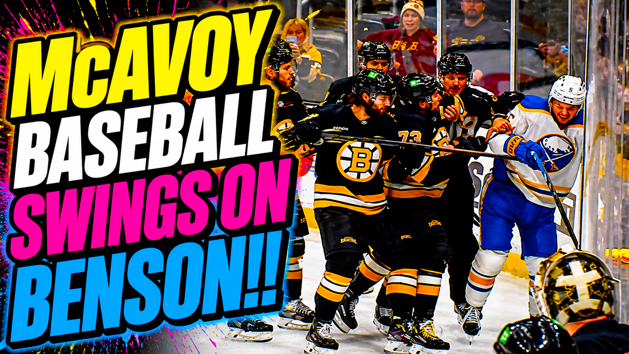 Zach Benson Slew Foots Charlie McAvoy & McAvoy Baseball Swings Benson | Bruins vs Sabres 2026 Highlights