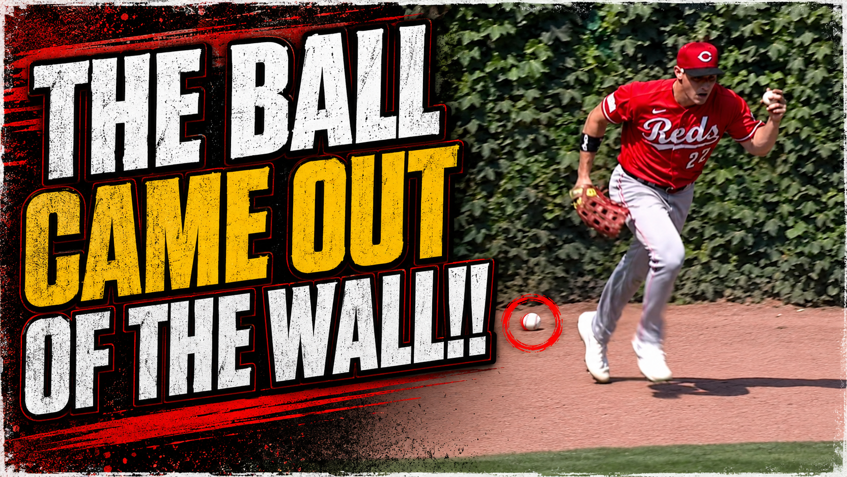 A ball comes out of the ivy as Reds left fielder JJ Bleday crashes into the wall to make the catch | Reds vs Cubs 2026 Highlights