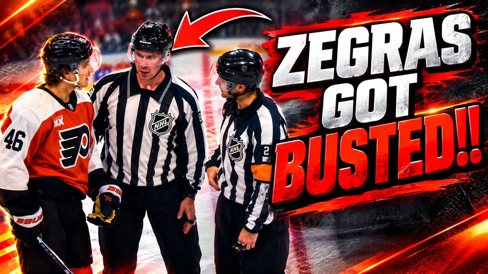 Trevor Zegras was given a two-minute minor for “improperly wearing equipment” | Flyers vs Bruins 2026 Highlights