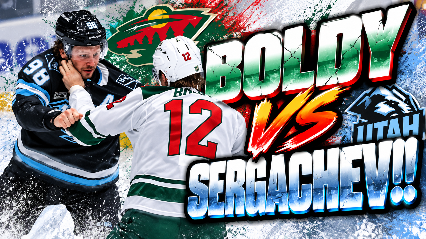 Matt Boldy Mikhail Sergachev Fight Scrap | Utah Mammoth vs Minnesota Wild 2026 Highlights