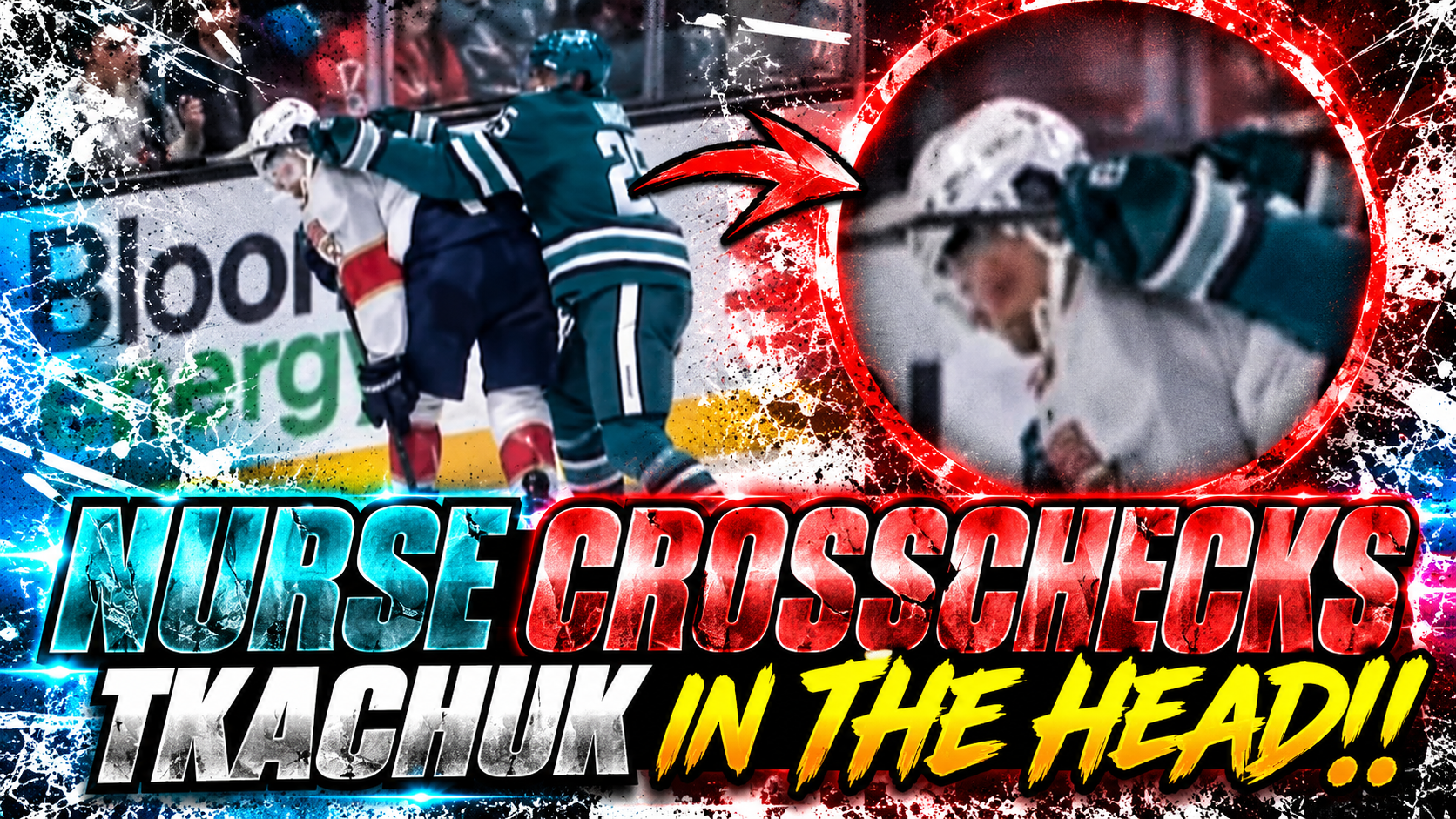 Darnell Nurse Cross Checking Matthew Tkachuk in Head Injury | Panthers vs Sharks 2026 Highlights