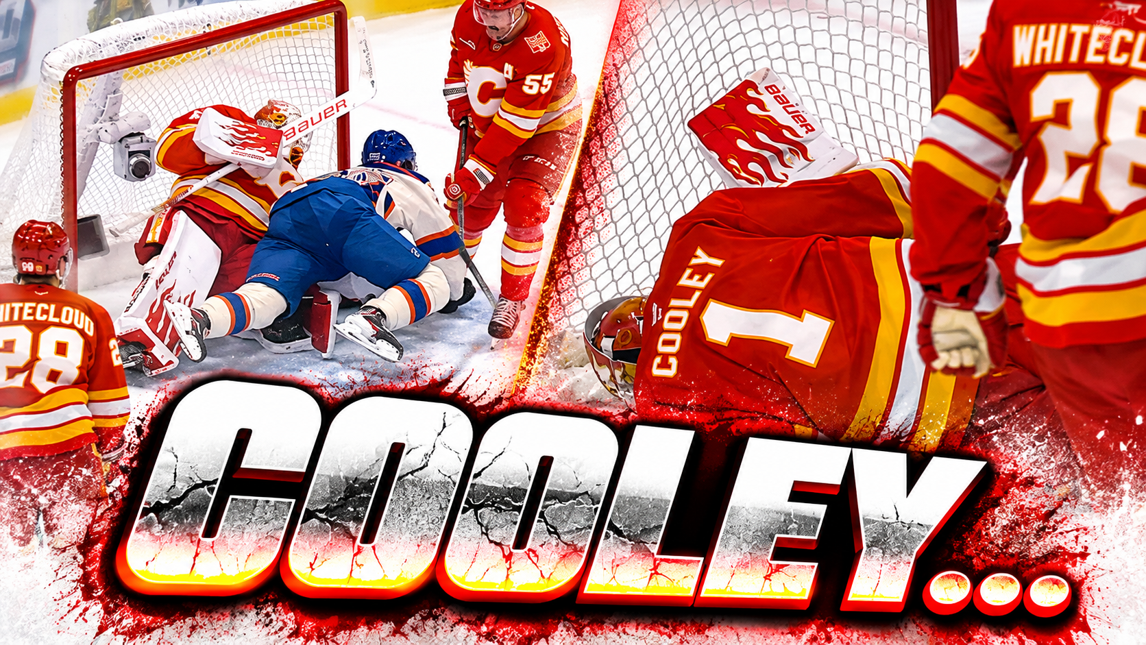 Devin Cooley Injury Collision with Colton Dach | Flames vs Oilers 2026 Highlights