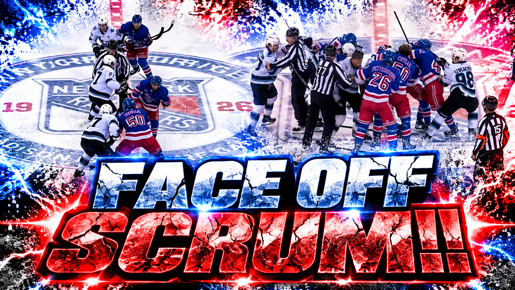 Barrett Hayton Knocks Down Noah Laba Before Faceoff Fight Scrum | Rangers vs Mammoth 2026 Highlights