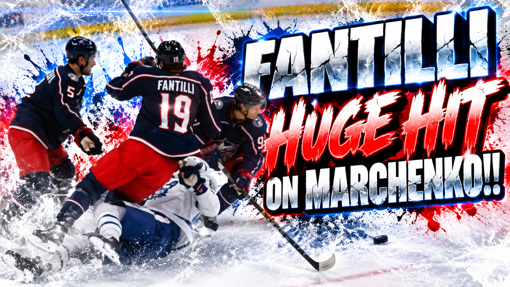 Adam Fantilli HUGE Hit on Kirill Marchenko | Columbus Blue Jackets vs Toronto Maple Leafs 2026 Highlights