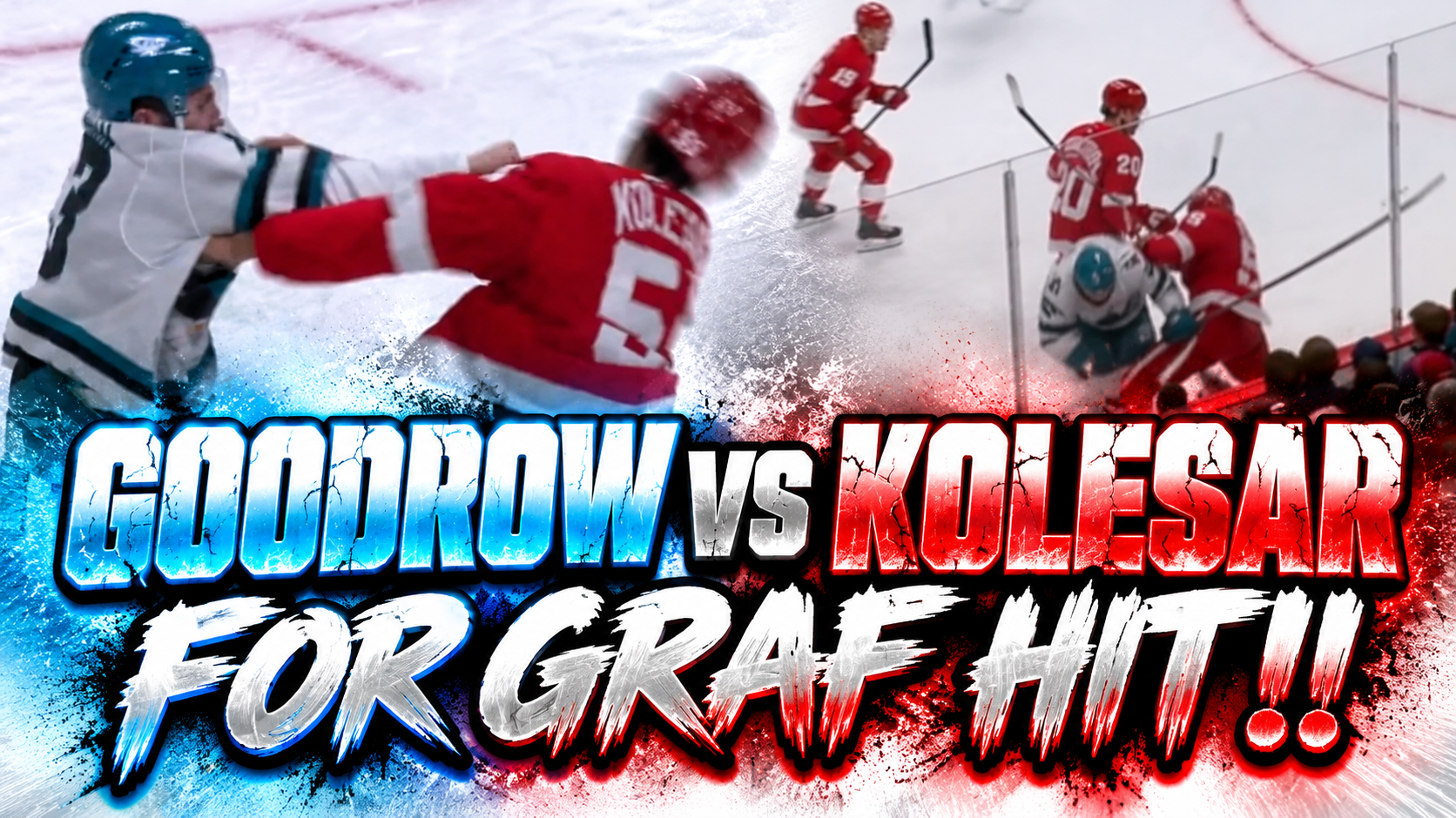 Keegan Kolesar Barclay Goodrow Fight After Collin Graf Hit | Sharks vs Red Wings 2026 Highlights