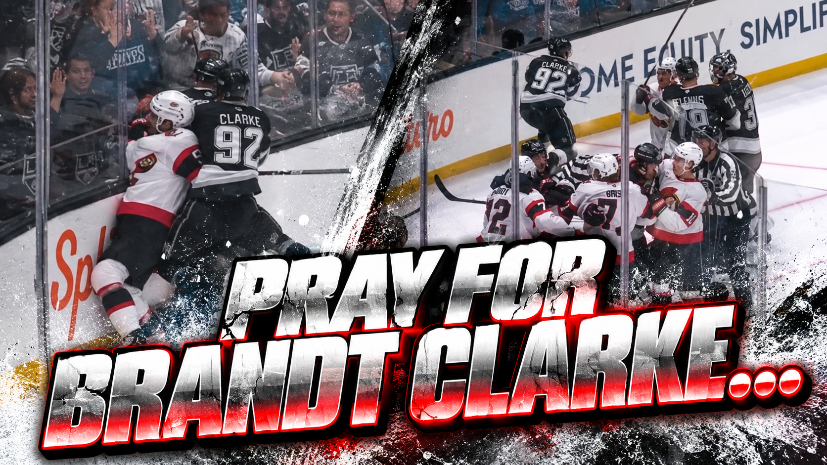 Hayden Hodgson Boarding Hit on Brandt Clarke Fight Scrap | LA Kings vs Senators 2026 Highlights
