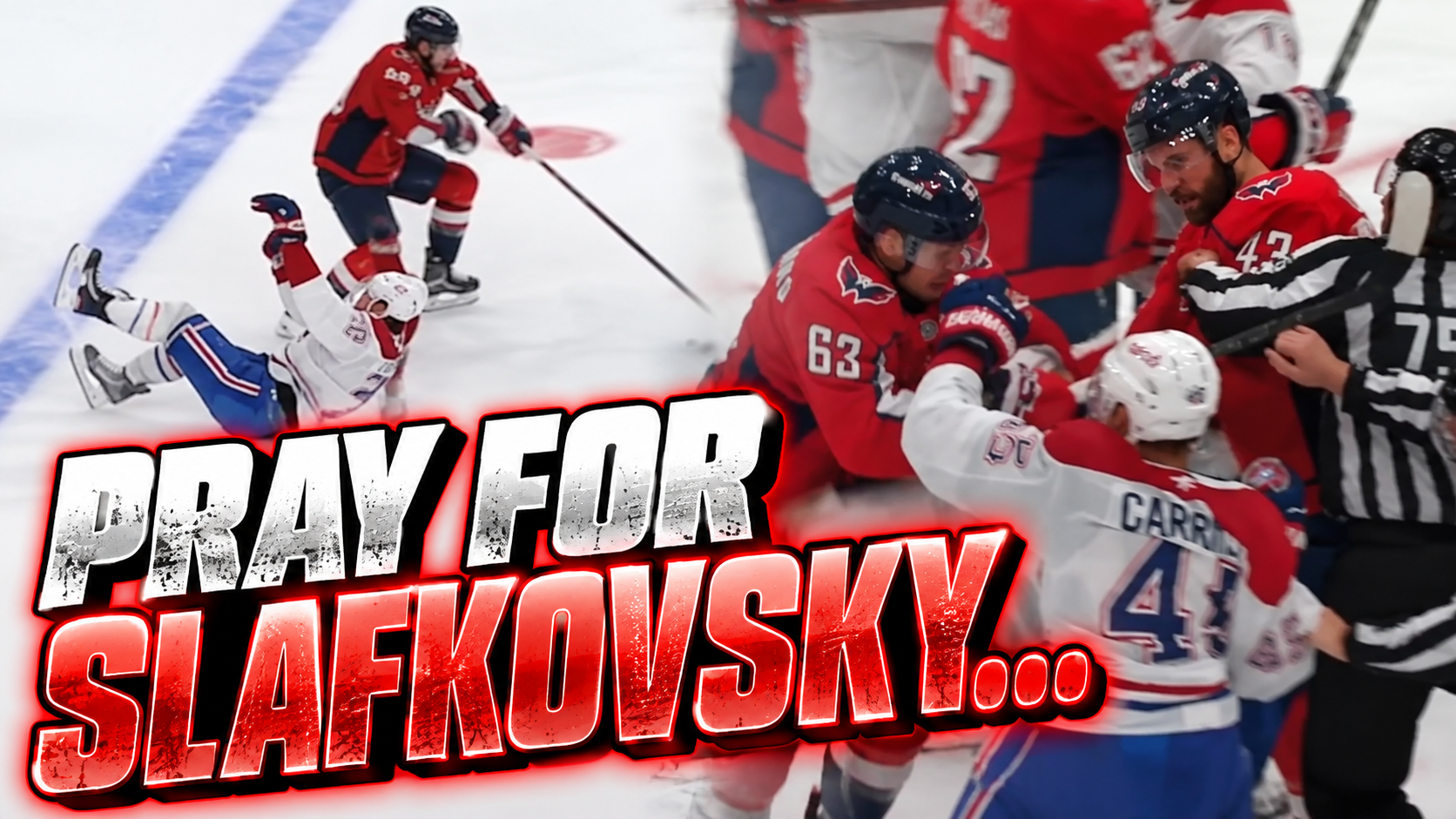 Ivan Miroshnichenko HUGE HIT on Juraj Slafkovsky Fight Scrum | Canadiens vs Capitals 2026 Highlights