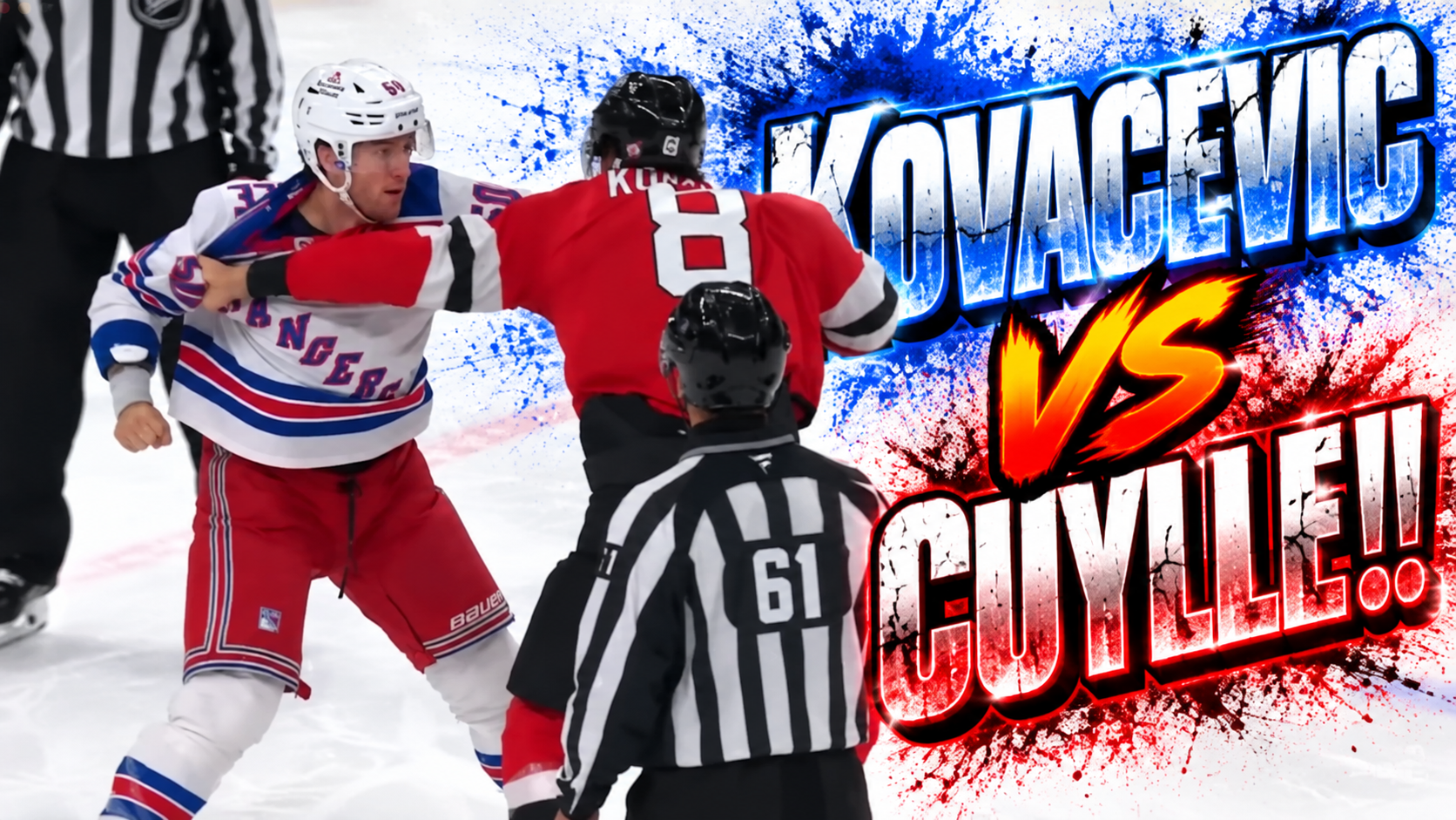 Johnathan Kovacevic Will Cuylle Fight After Hit on Chisholm | Rangers vs Devils 2026 Highlights