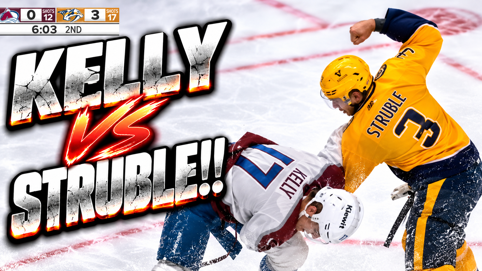 Jayden Struble Parker Kelly Fight Scrap | Nashville Predators vs Colorado Avalanche 2026 Highlights