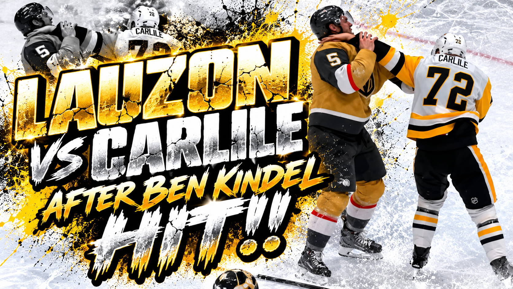 Jeremy Lauzon Declan Carlile After Ben Kindel Hit | Penguins vs Golden Knights 2026 Highlights