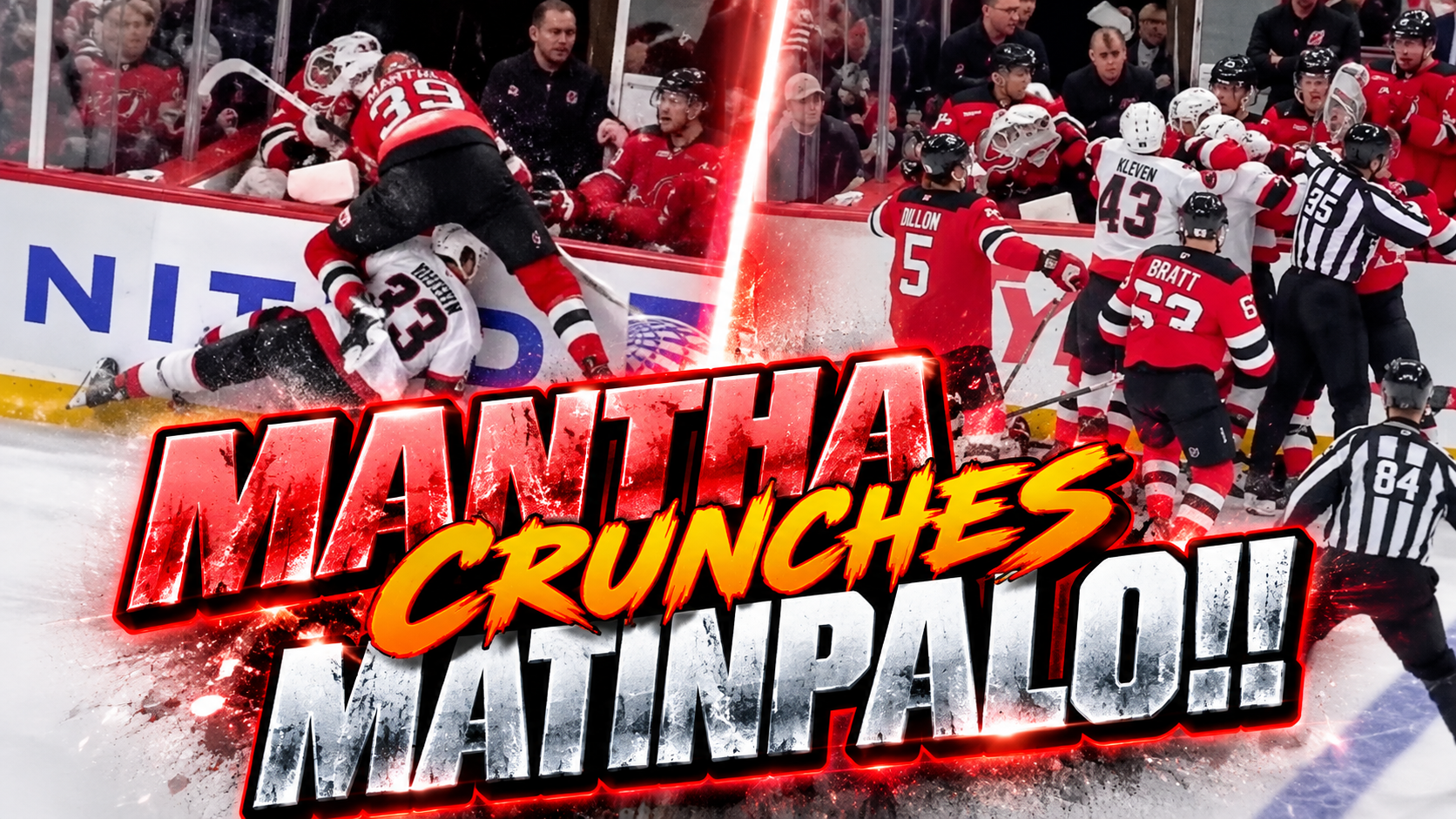 Anthony Mantha Boarding Hit on Nikolas Matinpalo Injury Fight Scrum | New Jersey Devils vs Ottawa Senators 2026 Highlights