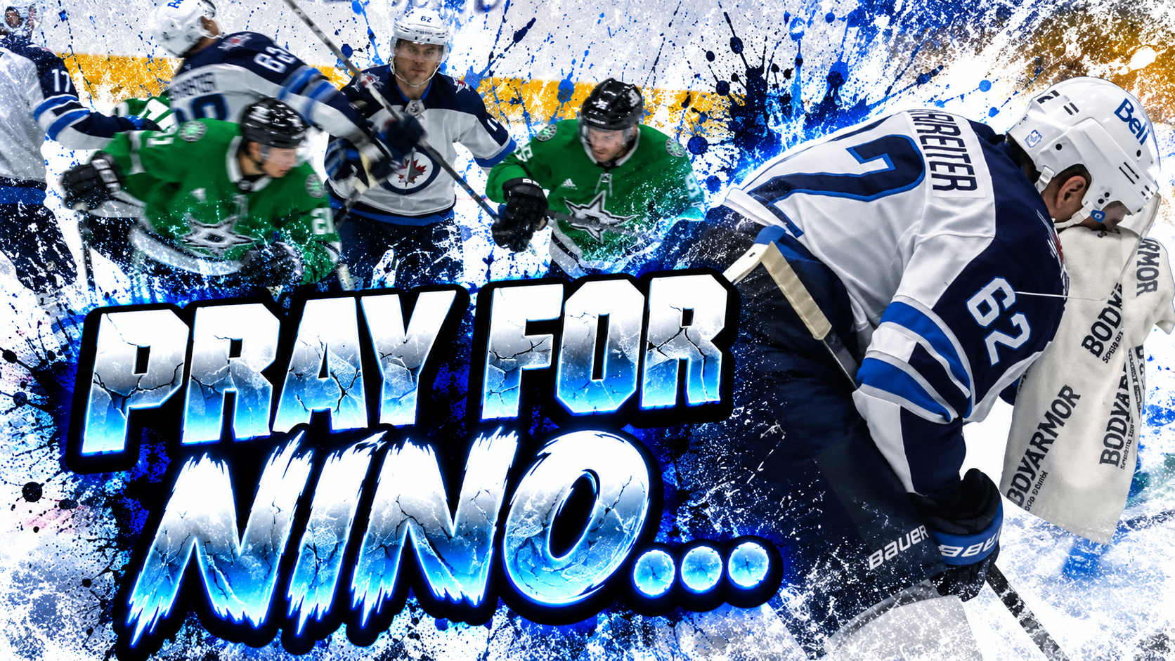 Tyrel Bauer high-sticks his own teammate Nino Niederreiter around his eye and he heads straight off the ice | Jets vs Dallas Stars 2026 Highlights