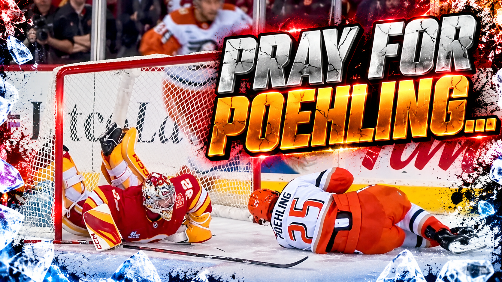 Ryan Poehling Injury Crashes into Dustin Wolf | Anaheim Ducks vs Calgary Flames 2026 Highlights
