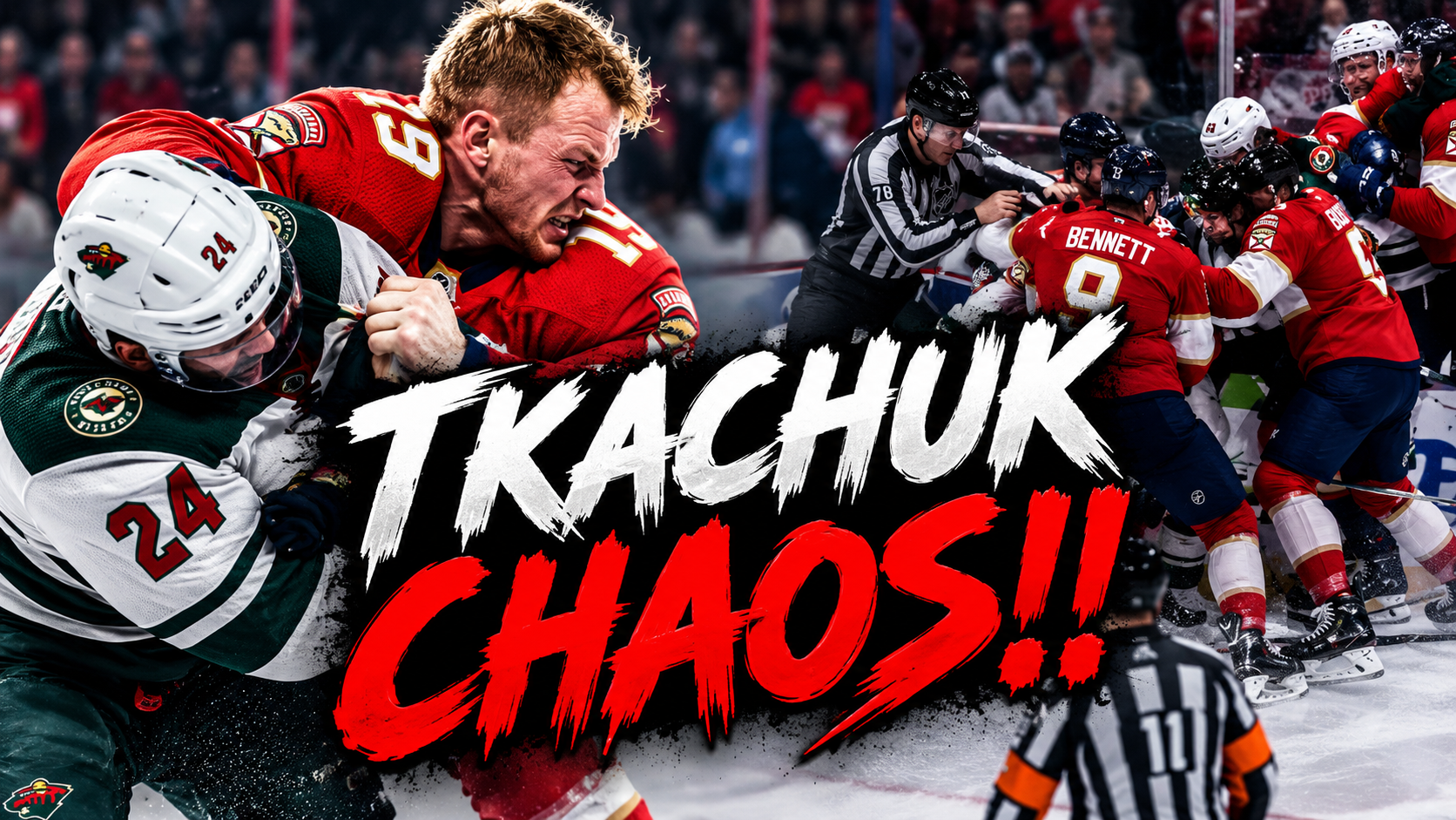 Brady Tkachuk Hit on Kirill Kaprizov Fight Scrum | Florida Panthers vs Minnesota Wild 2026 Highlights